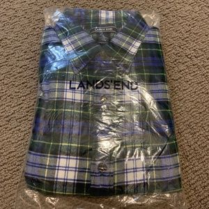 Lands End Mens Long Sleeve Flannel Shirt